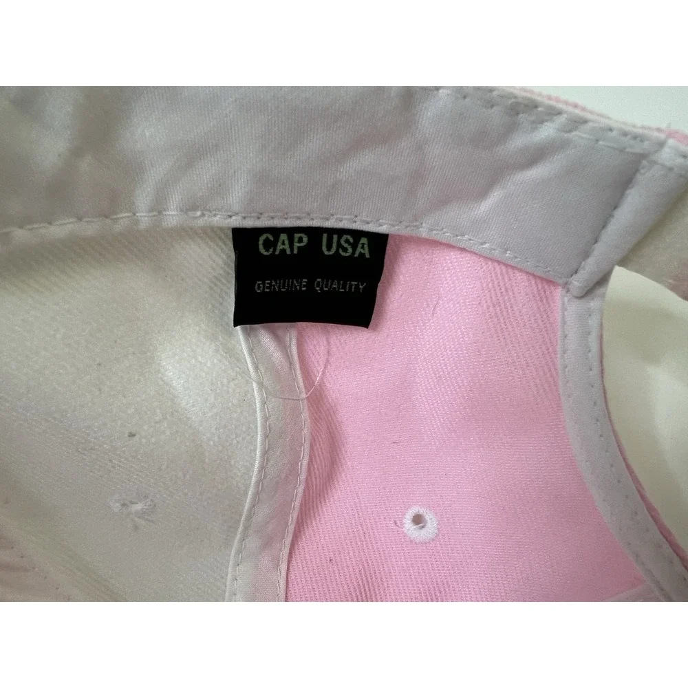 Los Angeles Hat Cap USA Pink White California LA Adjustable Strap Baseball Cap